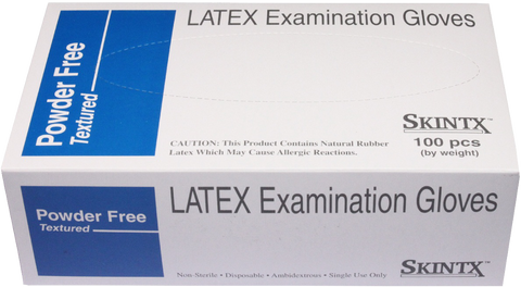 5.0 mil. Skintx Latex exam gloves,